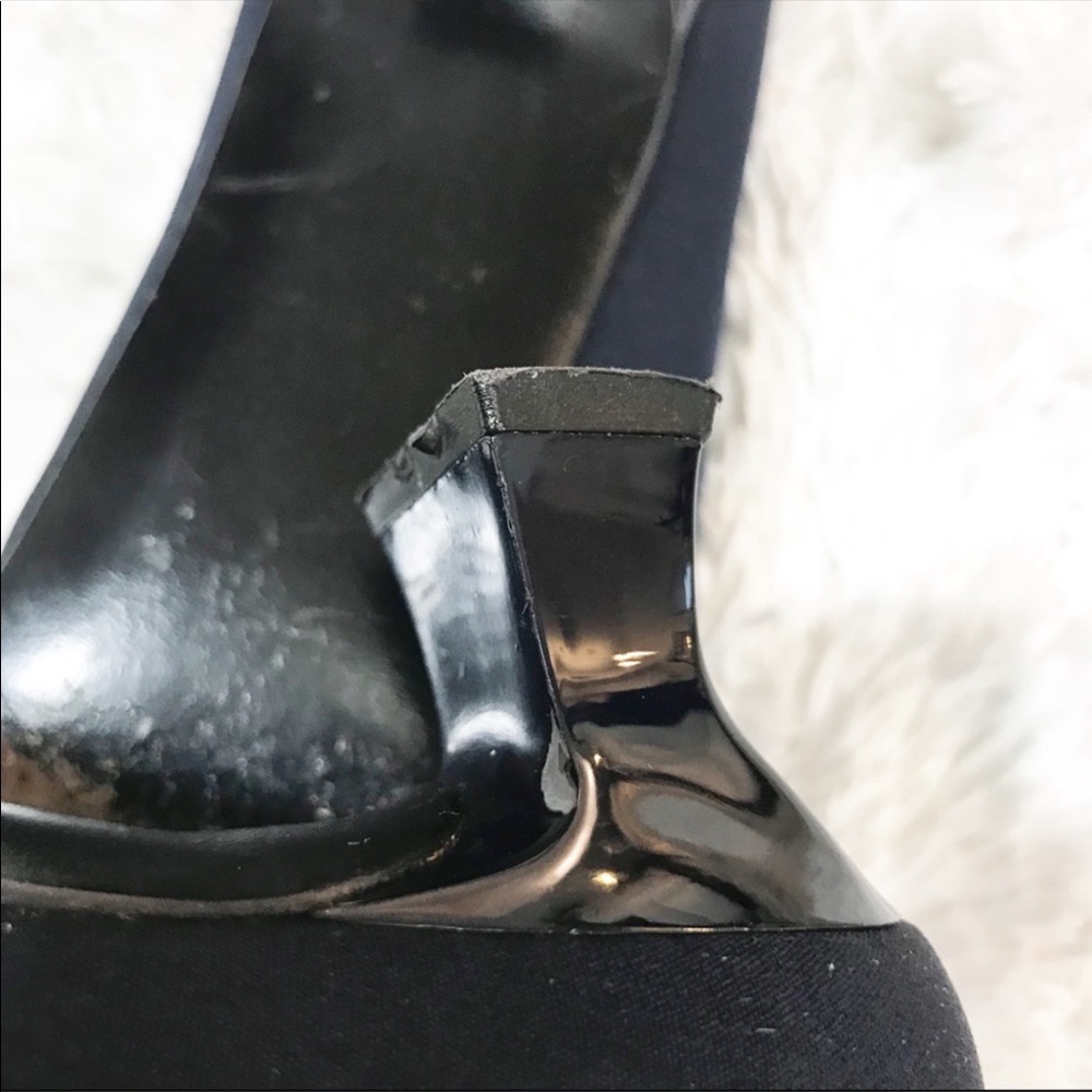 Stuart Weitzman Navy Bow Kitten Heels Size 7.5 - image 7